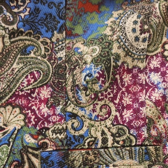 Christopher & Banks Red and Blue Blazer with Paisley Pattern - Picture 5 of 5